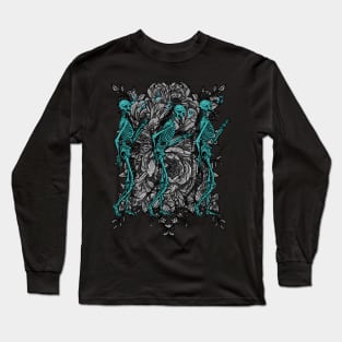 Three skeleton dancing Long Sleeve T-Shirt